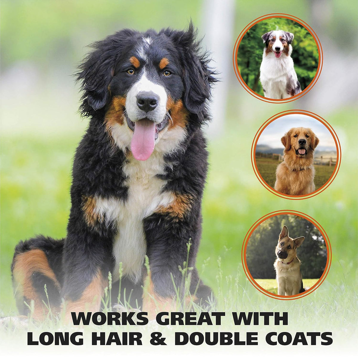 Premium Patented Dual Level Sensitive Skin Pet Slicker Brush | Brush, Deshed & Groom Dogs & Cats With Comfortable Ergonomic Handle – Model 858500