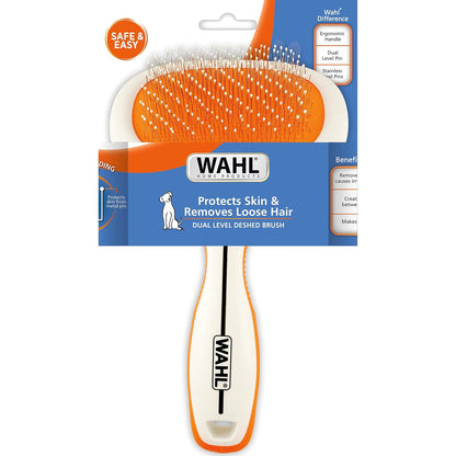 Premium Patented Dual Level Sensitive Skin Pet Slicker Brush | Brush, Deshed & Groom Dogs & Cats With Comfortable Ergonomic Handle – Model 858500