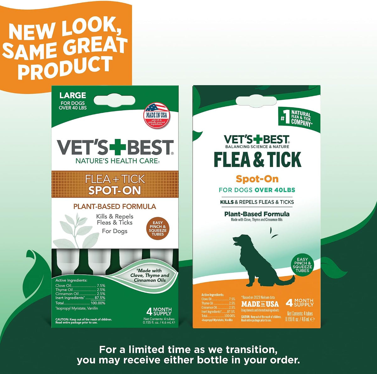 Flea & Tick Drops for Small Dogs, Spot On Treatment, 4mo Supply