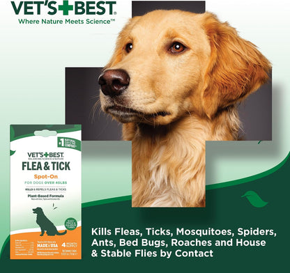 Flea & Tick Drops for Small Dogs, Spot On Treatment, 4mo Supply