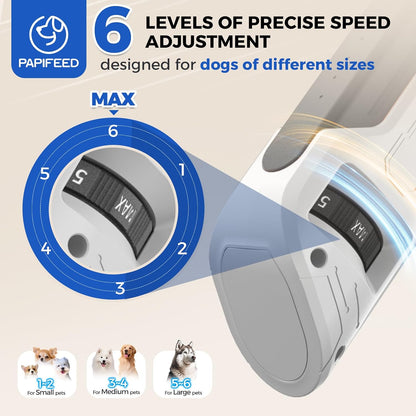 Dog Nail Grinder, Pet Nail Grinder with 6 Speeds Quiet Motor, LED Light and Dust Collection, Rechargeable Dog Nail Trimmer for Small Medium Large Dogs Cats, Type-C Grooming Kit