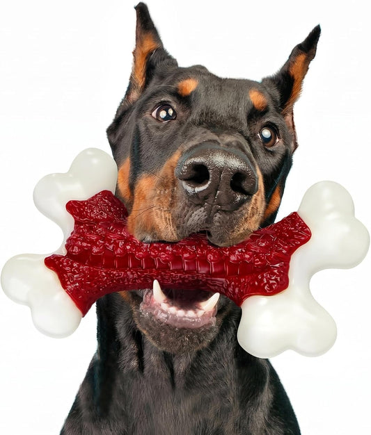 Kseroo Tough Dog Chew Toys for Aggressive Chewers 20-90lbs, Beef Flavored