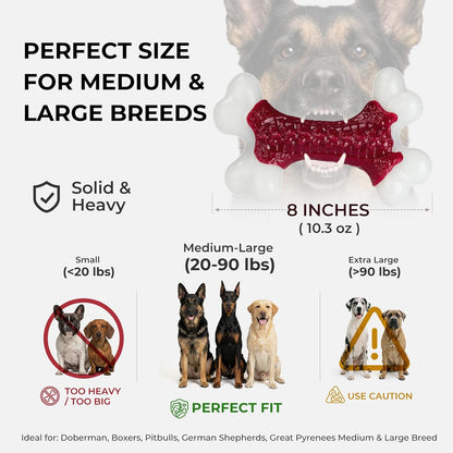 Kseroo Tough Dog Chew Toys for Aggressive Chewers 20-90lbs, Beef Flavored