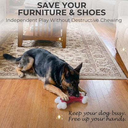 Kseroo Tough Dog Chew Toys for Aggressive Chewers 20-90lbs, Beef Flavored