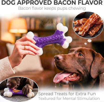 Kseroo Tough Dog Chew Toys for Aggressive Chewers 20-90lbs, Beef Flavored