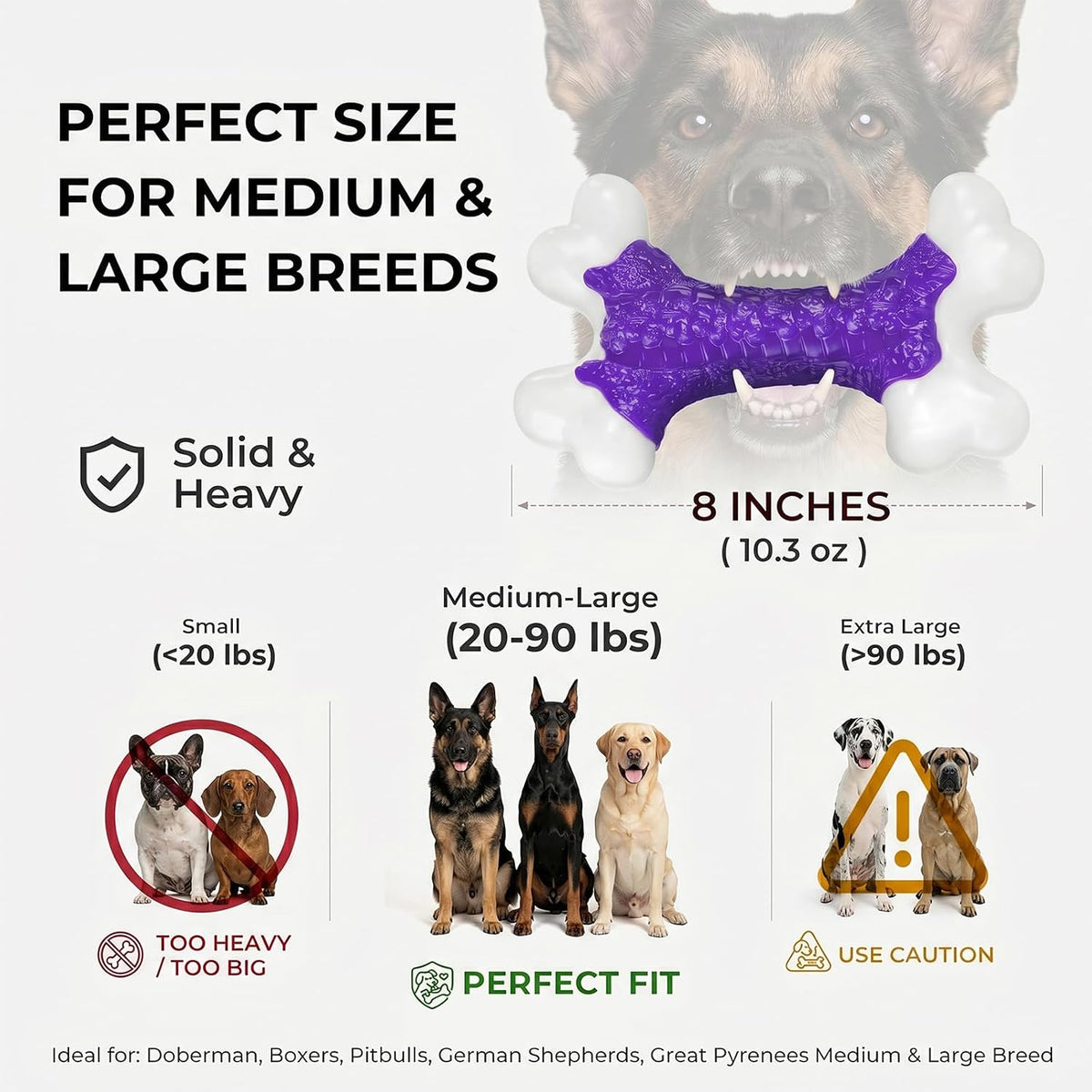 Kseroo Tough Dog Chew Toys for Aggressive Chewers 20-90lbs, Beef Flavored