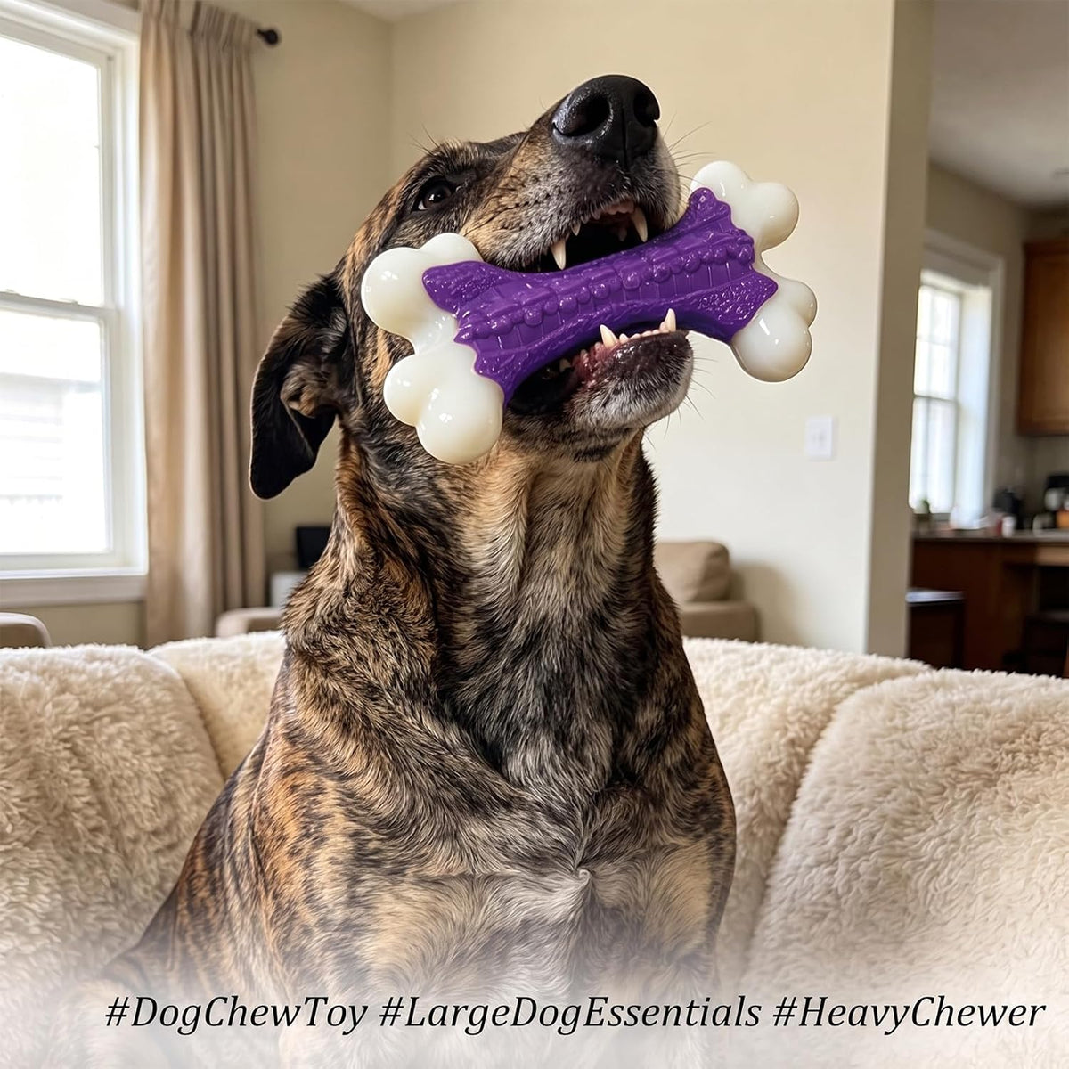 Kseroo Tough Dog Chew Toys for Aggressive Chewers 20-90lbs, Beef Flavored