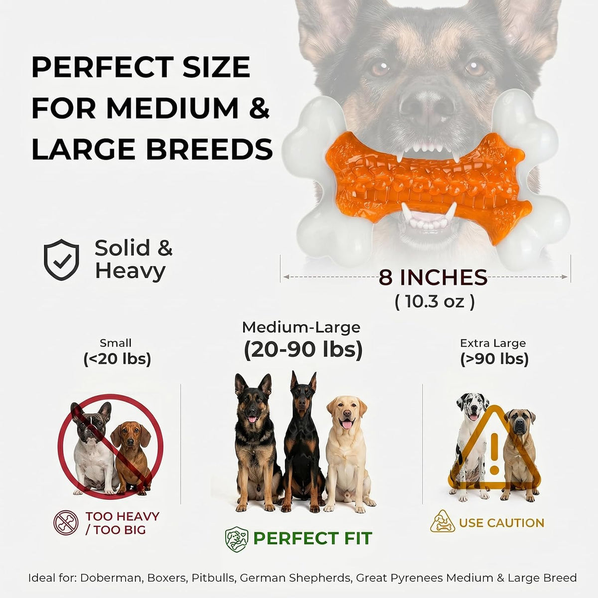 Kseroo Tough Dog Chew Toys for Aggressive Chewers 20-90lbs, Beef Flavored