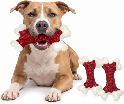 Kseroo Tough Dog Chew Toys for Aggressive Chewers 20-90lbs, Beef Flavored