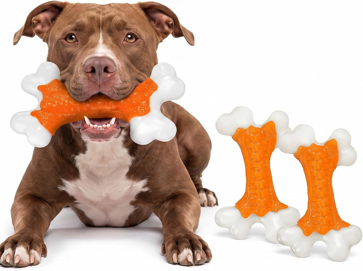 Kseroo Tough Dog Chew Toys for Aggressive Chewers 20-90lbs, Beef Flavored
