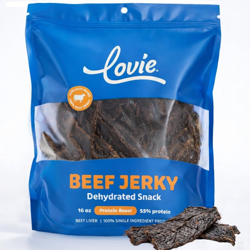 Beef Liver and Lung Dog Treats - Dehydrated Air Dried Soft Bites, High Protein, Two Ingredients, All Natural, 16 oz.