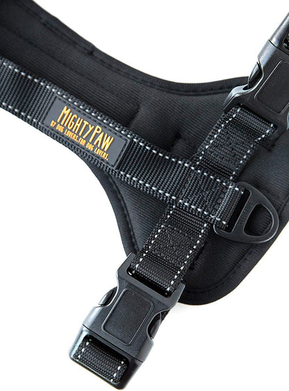 Dog Car Harness - Vehicle Safety Gear - 2 Leash Attachment - Adjustable Straps - Reflective Stitching - Soft Padding - Standard Harness Functionality - No Pull Front Leash Attachment - L