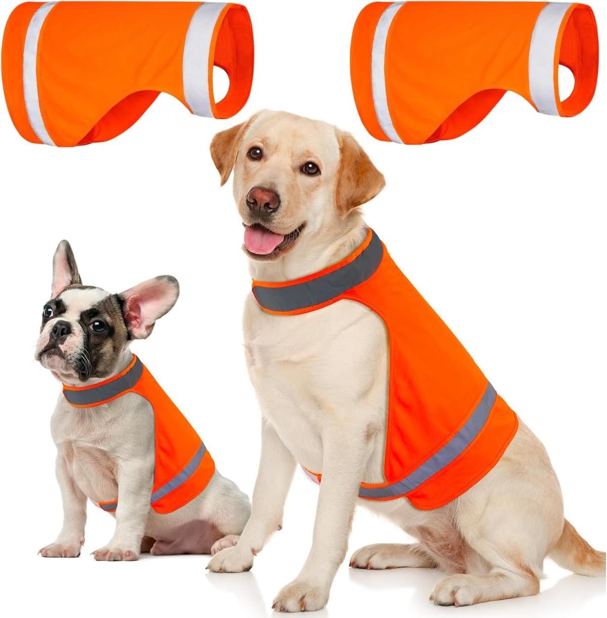 2 Pack Dog Hunting Vest Orange High Visibility Dog Safety Vest Jacket