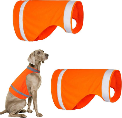 2 Pack Dog Hunting Vest Orange High Visibility Dog Safety Vest Jacket