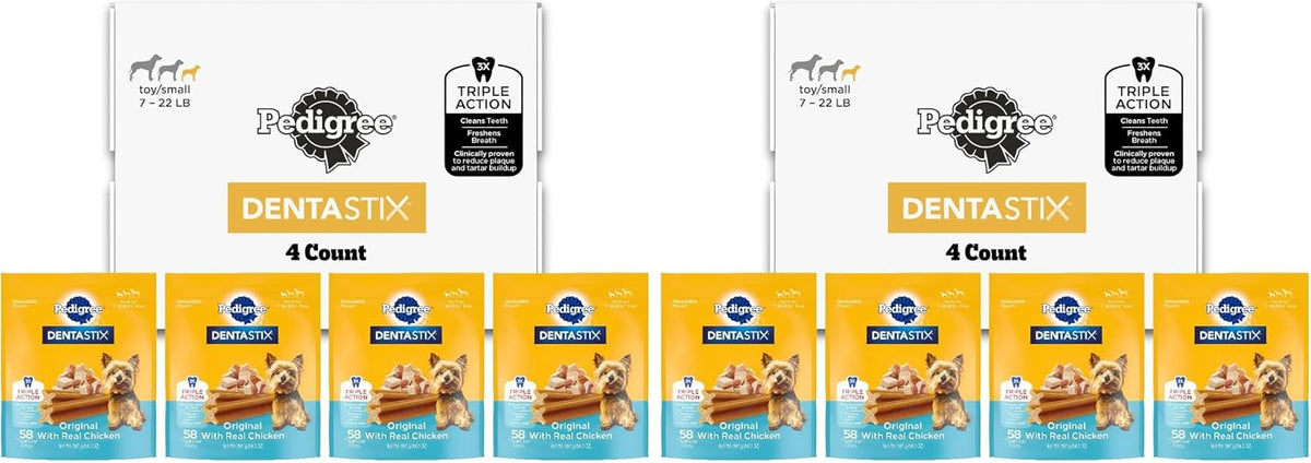 Dentastix Small & Toy Breed Dental Dog Treats, Fresh