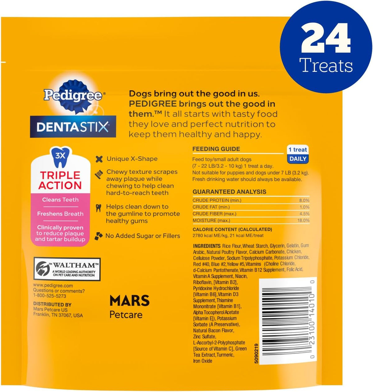 Dentastix Small & Toy Breed Dental Dog Treats, Fresh