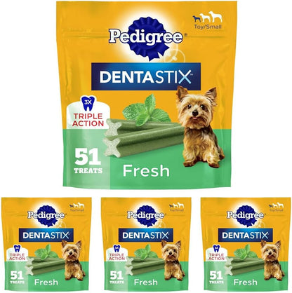 Dentastix Small & Toy Breed Dental Dog Treats, Fresh