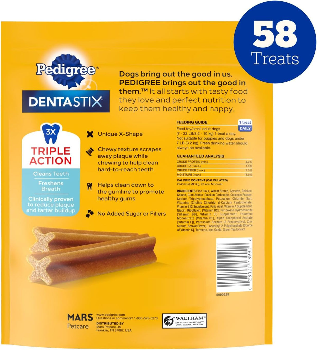 Dentastix Small & Toy Breed Dental Dog Treats, Fresh