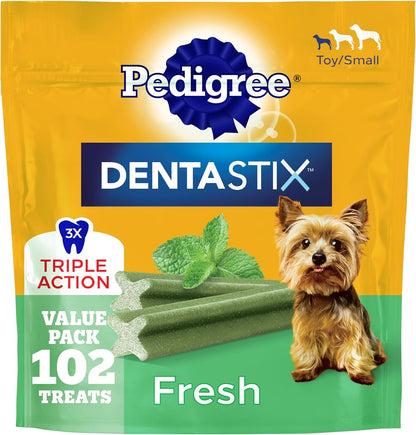 Dentastix Small & Toy Breed Dental Dog Treats, Fresh