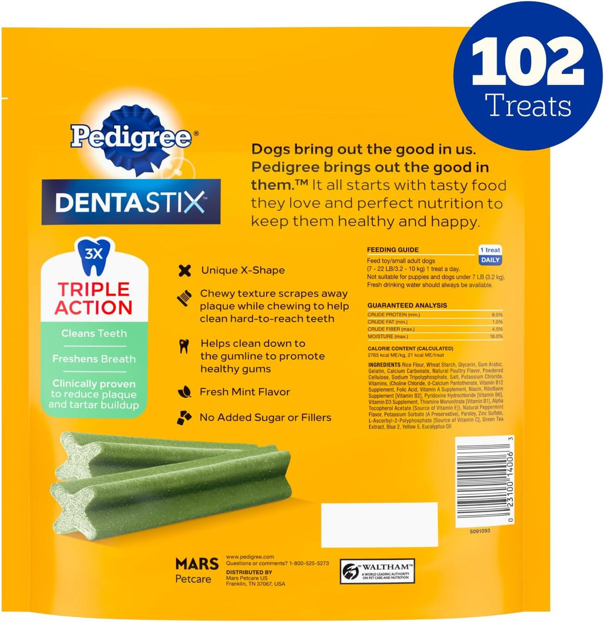 Dentastix Small & Toy Breed Dental Dog Treats, Fresh