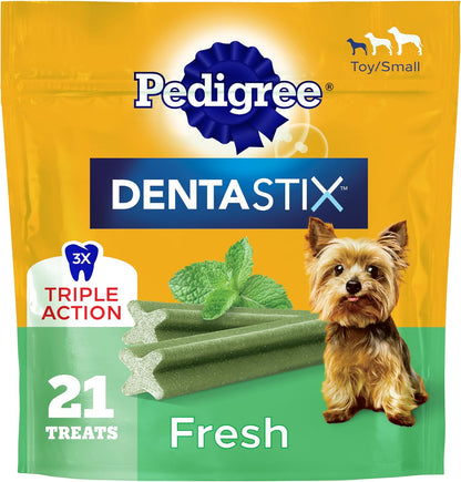Dentastix Small & Toy Breed Dental Dog Treats, Fresh