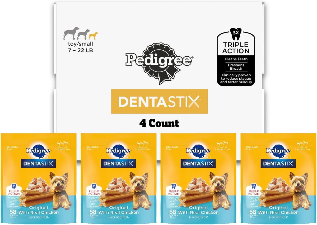 Dentastix Small & Toy Breed Dental Dog Treats, Fresh