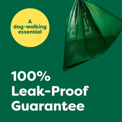 Dog Poop Bag Holder & Leash Dispenser, 15 Bags, Unscented