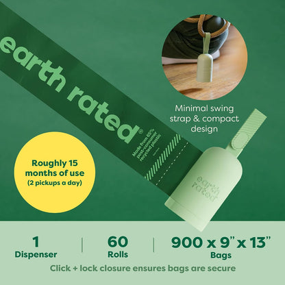 Dog Poop Bag Holder & Leash Dispenser, 15 Bags, Unscented