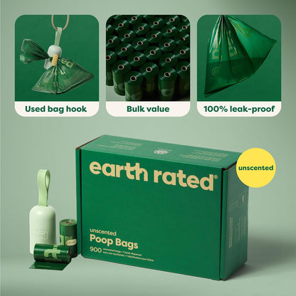 Dog Poop Bag Holder & Leash Dispenser, 15 Bags, Unscented