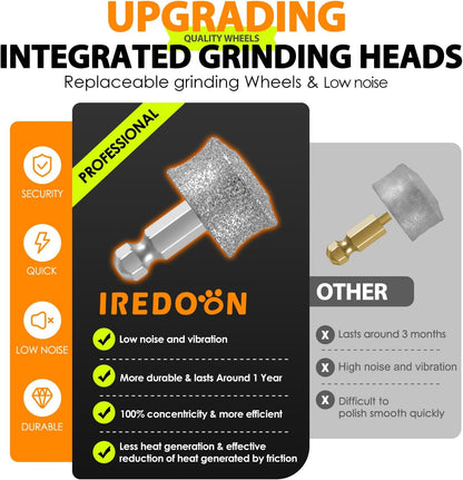 Dog Nail Grinder with 4 LED Lights, 3 Speeds Super Quiet for Pets