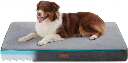 Memory Foam Dog Beds Large Sized Dog, Orthopedic Crate Pads, 35x22