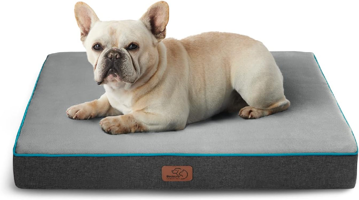 Memory Foam Dog Beds Large Sized Dog, Orthopedic Crate Pads, 35x22