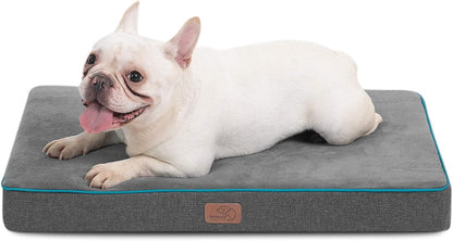 Memory Foam Dog Beds Large Sized Dog, Orthopedic Crate Pads, 35x22