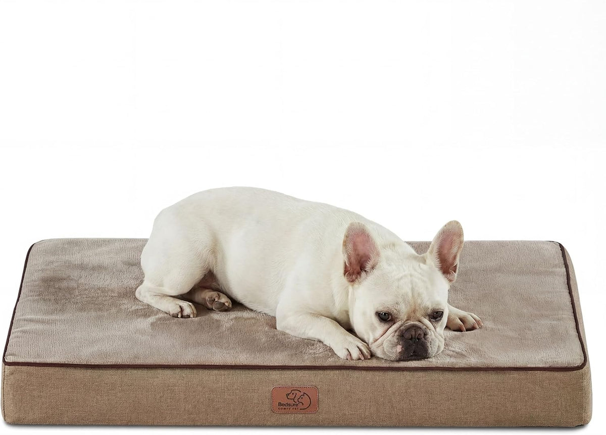 Memory Foam Dog Beds Large Sized Dog, Orthopedic Crate Pads, 35x22