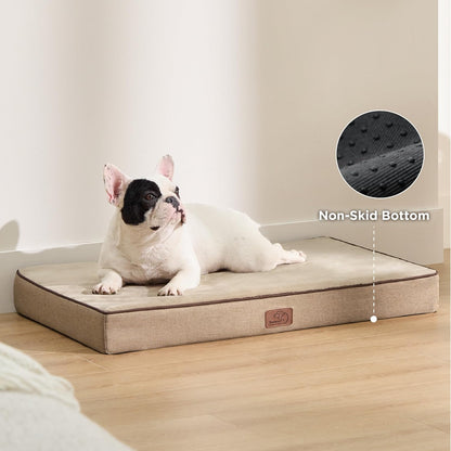 Memory Foam Dog Beds Large Sized Dog, Orthopedic Crate Pads, 35x22