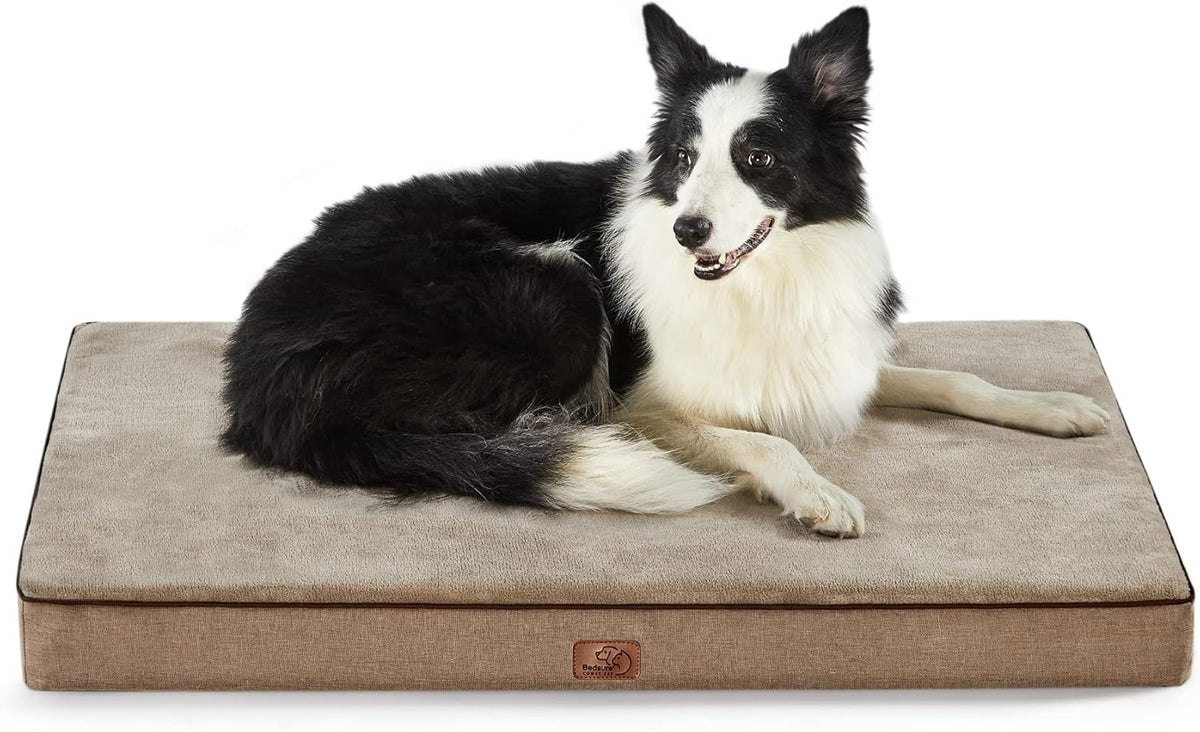 Memory Foam Dog Beds Large Sized Dog, Orthopedic Crate Pads, 35x22