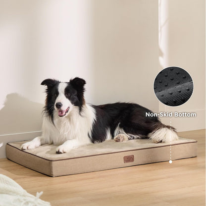 Memory Foam Dog Beds Large Sized Dog, Orthopedic Crate Pads, 35x22