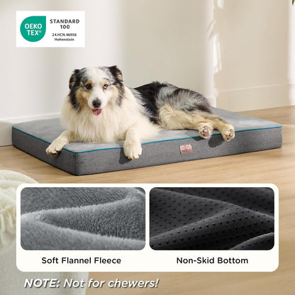 Memory Foam Dog Beds Large Sized Dog, Orthopedic Crate Pads, 35x22