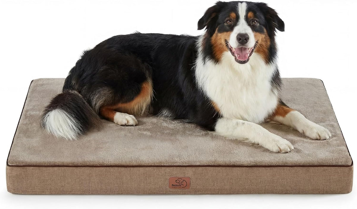 Memory Foam Dog Beds Large Sized Dog, Orthopedic Crate Pads, 35x22