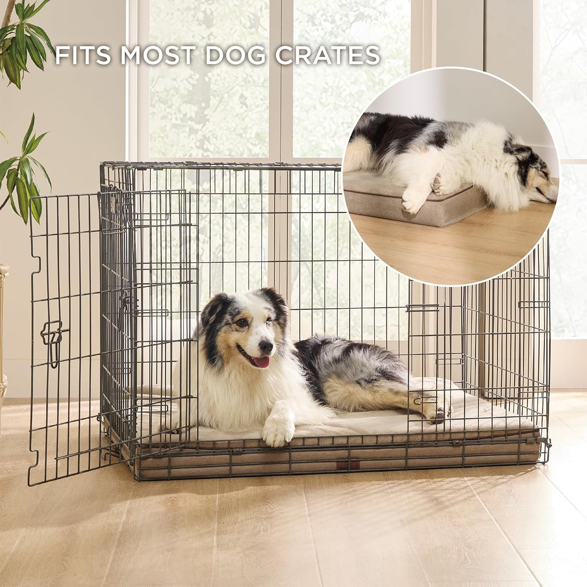 Memory Foam Dog Beds Large Sized Dog, Orthopedic Crate Pads, 35x22