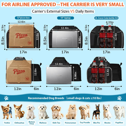 Top and Side Expandable Small Pet Carrier Airline Approved, Blue