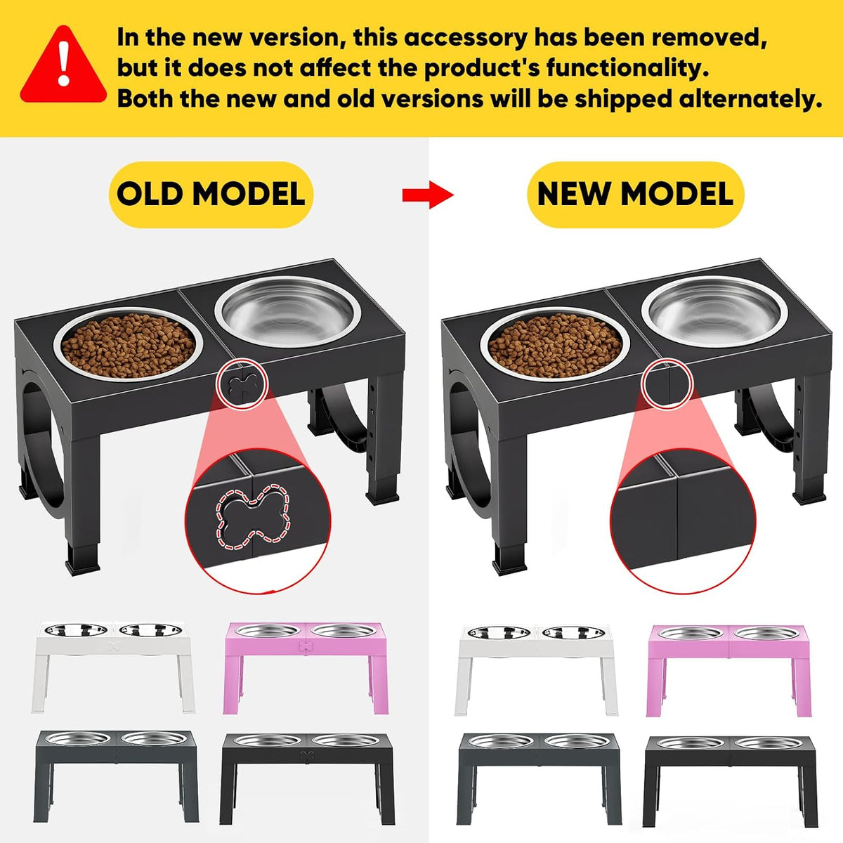 XIAZ Elevated Dog Bowls Large Breed Raised Dogs Bowl Stand Large/Medium Sized Dog Slow Feeder Dogs Bowls Food Water Stands 5 Heights Adjustable 9/11/12/14in Pet Feeder Dish Station