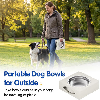 XIAZ Elevated Dog Bowls Large Breed Raised Dogs Bowl Stand Large/Medium Sized Dog Slow Feeder Dogs Bowls Food Water Stands 5 Heights Adjustable 9/11/12/14in Pet Feeder Dish Station