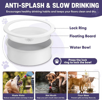 XIAZ Elevated Dog Bowls Large Breed Raised Dogs Bowl Stand Large/Medium Sized Dog Slow Feeder Dogs Bowls Food Water Stands 5 Heights Adjustable 9/11/12/14in Pet Feeder Dish Station