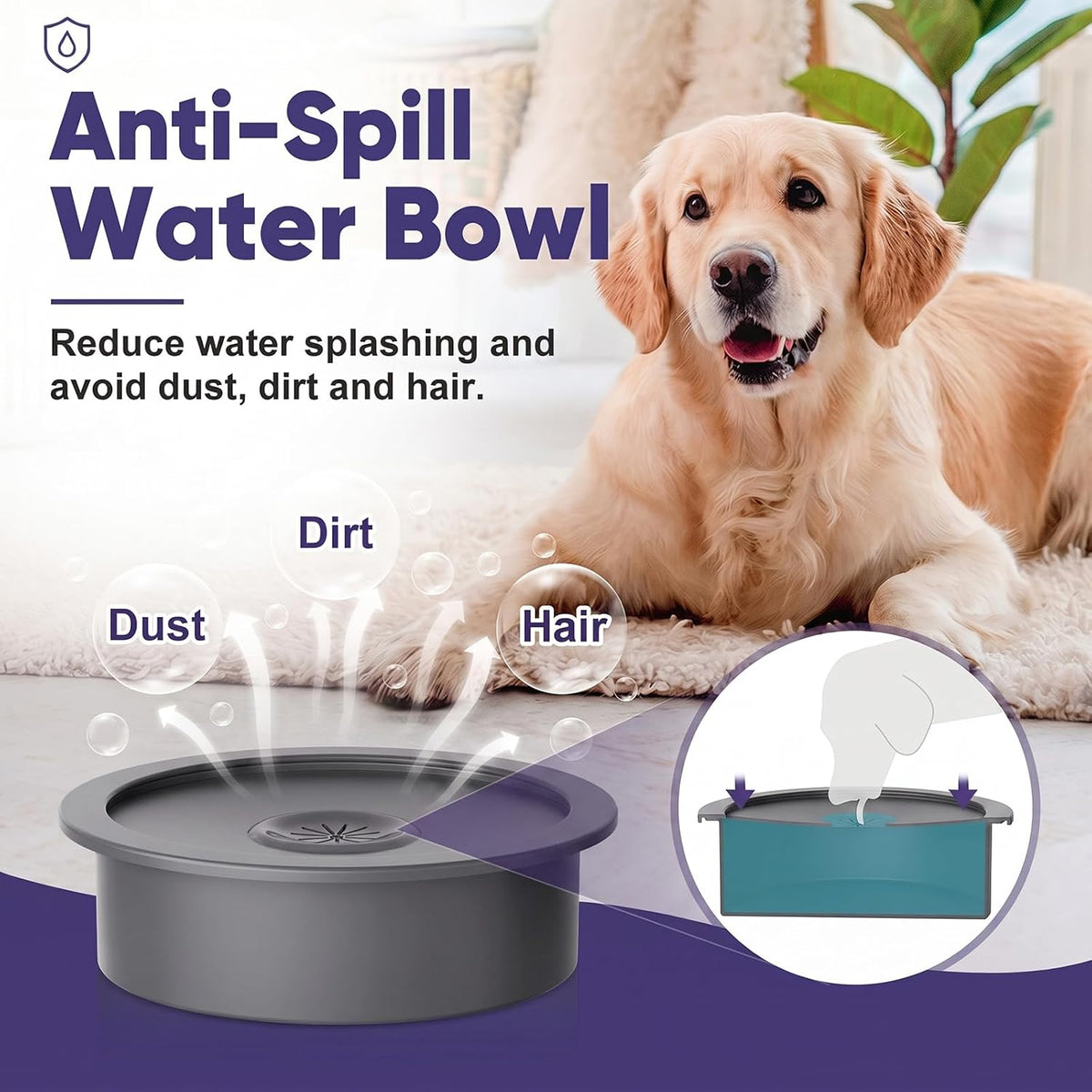 XIAZ Elevated Dog Bowls Large Breed Raised Dogs Bowl Stand Large/Medium Sized Dog Slow Feeder Dogs Bowls Food Water Stands 5 Heights Adjustable 9/11/12/14in Pet Feeder Dish Station