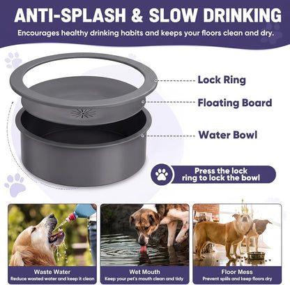 XIAZ Elevated Dog Bowls Large Breed Raised Dogs Bowl Stand Large/Medium Sized Dog Slow Feeder Dogs Bowls Food Water Stands 5 Heights Adjustable 9/11/12/14in Pet Feeder Dish Station