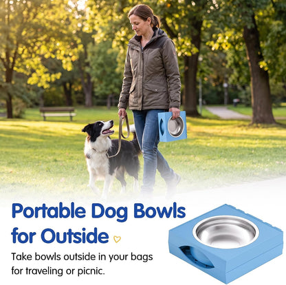XIAZ Elevated Dog Bowls Large Breed Raised Dogs Bowl Stand Large/Medium Sized Dog Slow Feeder Dogs Bowls Food Water Stands 5 Heights Adjustable 9/11/12/14in Pet Feeder Dish Station