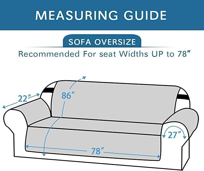 Reversible Couch Cover for 3 Cushion Cover Pet Friendly Sofa Cover for Dog Washable Furniture Protector Water Resistant Slipcover with Non Slip Elastic Strap(Sofa, Ivory/Beige)