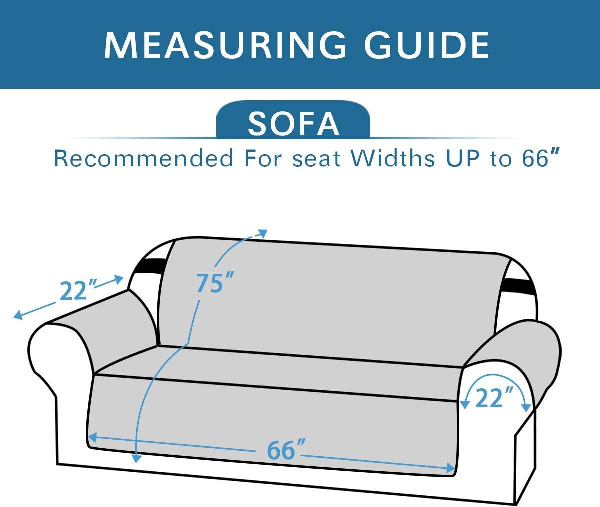 Reversible Couch Cover for 3 Cushion Cover Pet Friendly Sofa Cover for Dog Washable Furniture Protector Water Resistant Slipcover with Non Slip Elastic Strap(Sofa, Ivory/Beige)
