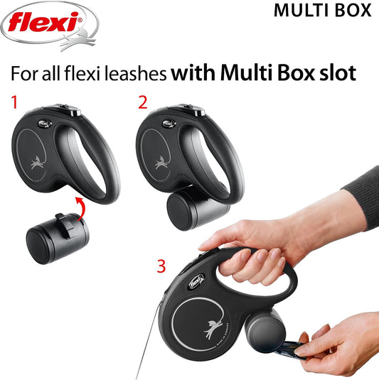 ® Multi Box Storage Accessory for Retractable Dog Leash Sets, Black
